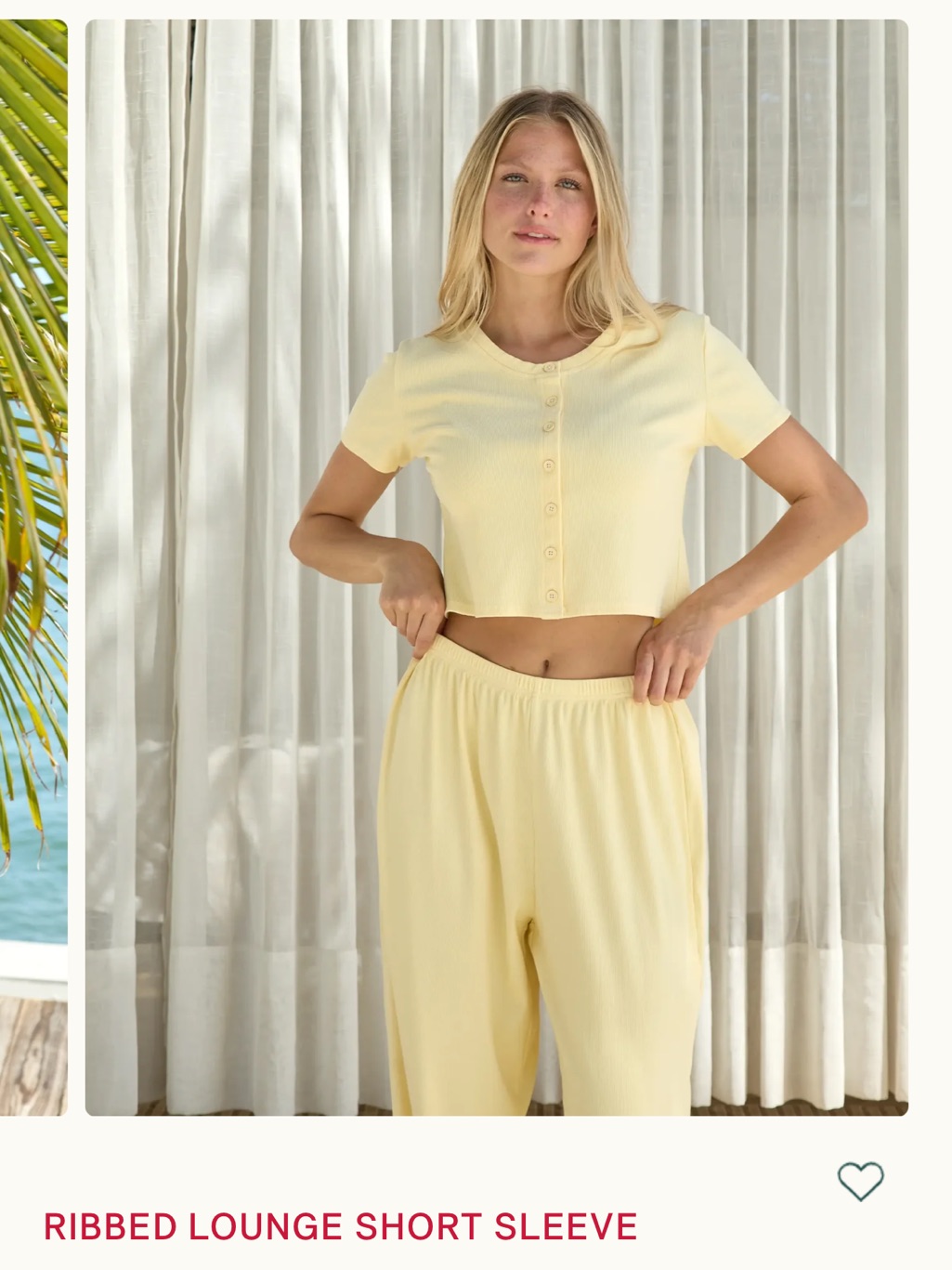 Eleven Eleven Ribbed Set In Lemonade